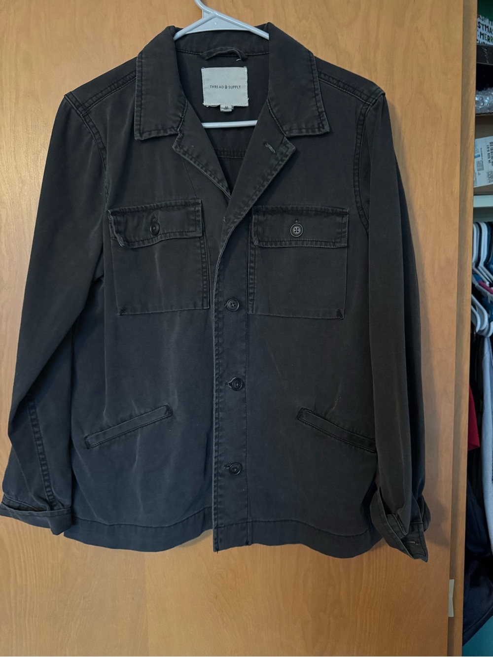 Thread & Supply Dark Charcoal Military Field Jacket